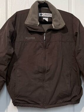 Columbia Men's Brown Jacket with Fleece Collar